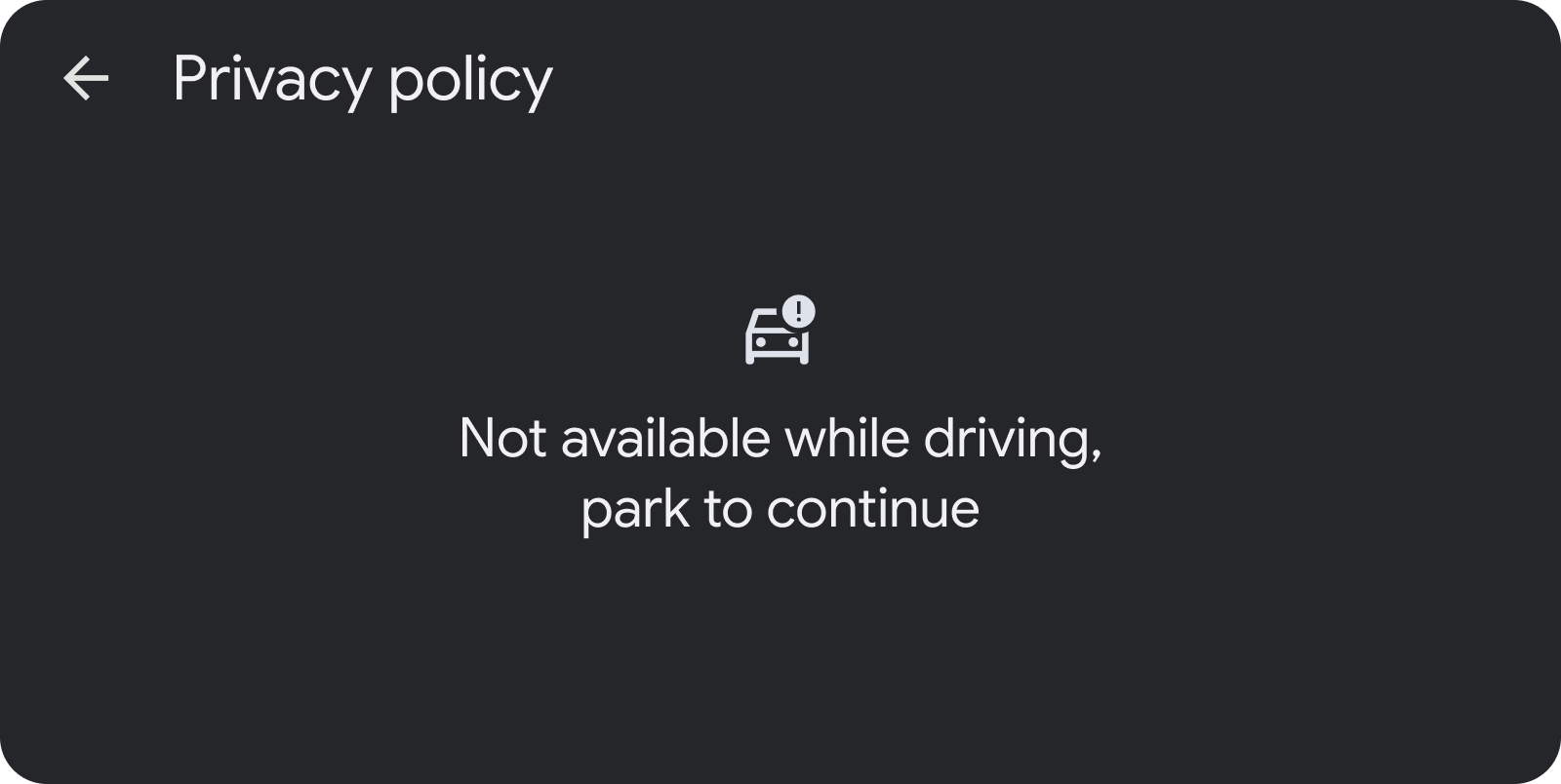 Mock-up of Long Message template when in motion