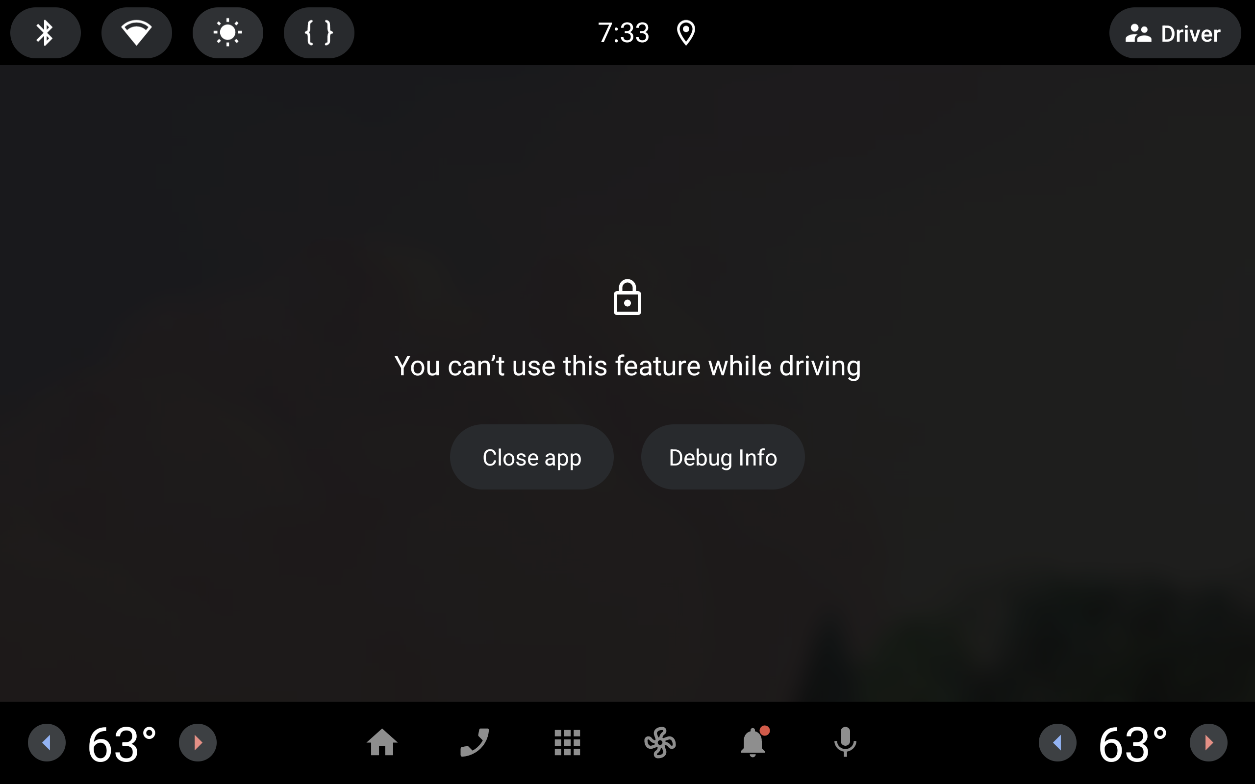 The activity blocking activity being displayed over an app not marked as
    distraction optimized.